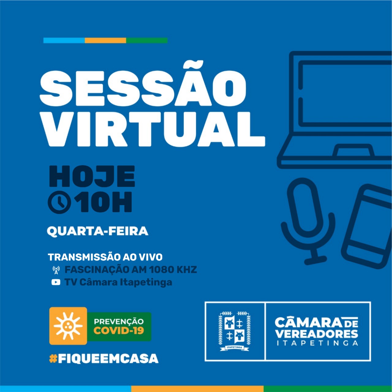 Itapetinga: Confira o vídeo da sessão virtual desta quarta-feira (27)