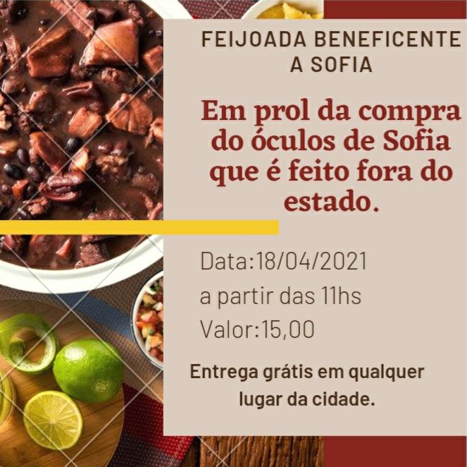 Itapetinga: Feijoada Beneficente Em Prol Para A Compra Do Óculos Para A Pequena Sofia