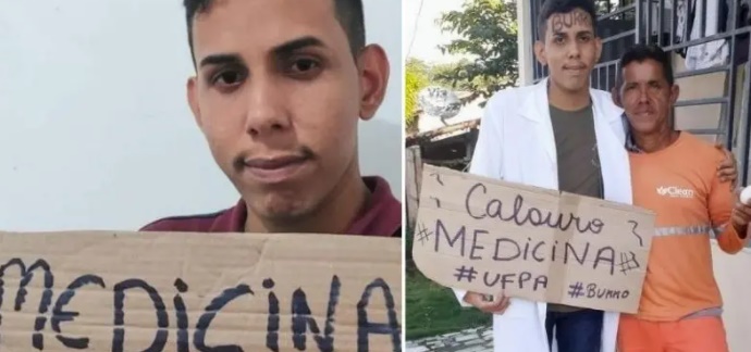 Filho de gari e diarista é aprovado em Medicina em 2 universidades públicas do Pará