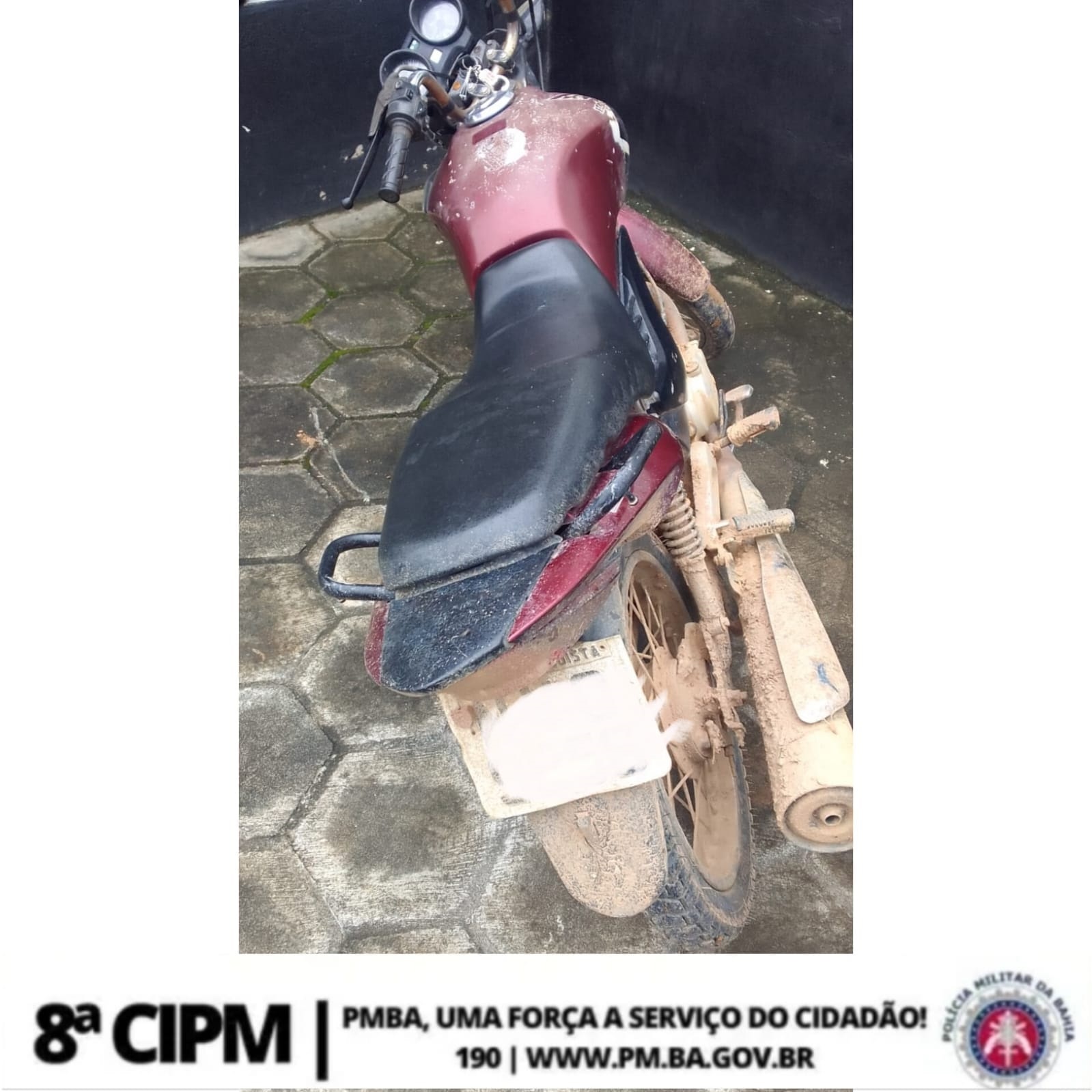 8ª CIPM: Durante Ronda em Nova Canaã Polícia Militar Recupera Moto Roubada