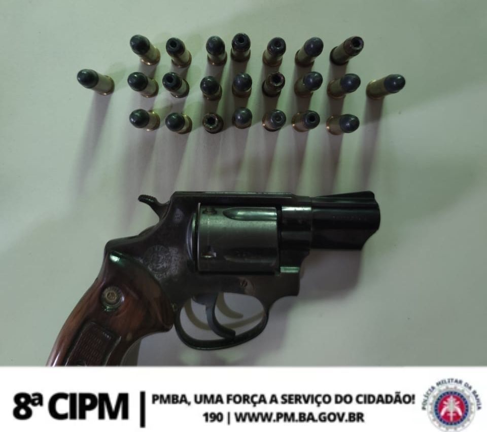 8ª CIPM: Polícia Militar Apreende Revólver e Munições em Ibicuí