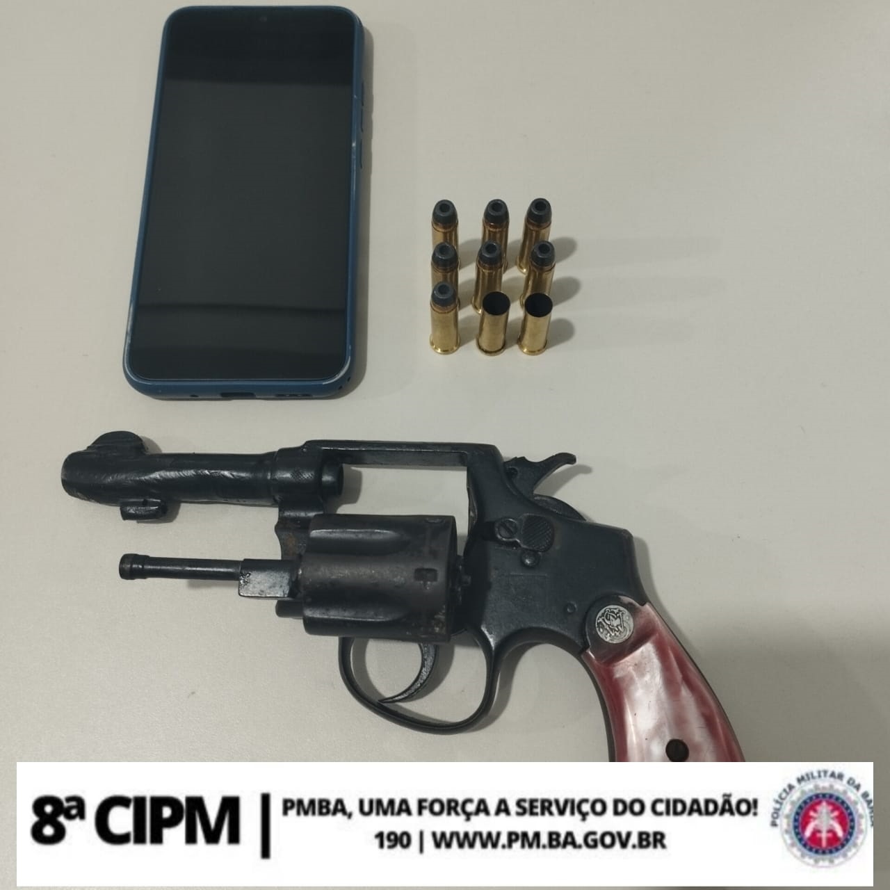 8ª CIPM: Homem Efetua Disparos de Arma de Fogo em Via Pública e é Preso Pela PM em Itambé