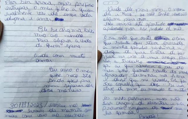 Recém-nascido é encontrado dentro de sacola no interior da BA; mãe deixou carta ao lado do filho