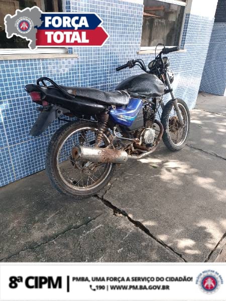 Operação Força Total: Ação Policial do 5° pelotão da 8ª CIPM em Macarani Resulta na Apreensão de Motocicleta Adulterada