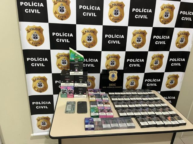 Cigarros eletrônicos são apreendidos em Vitória da Conquista