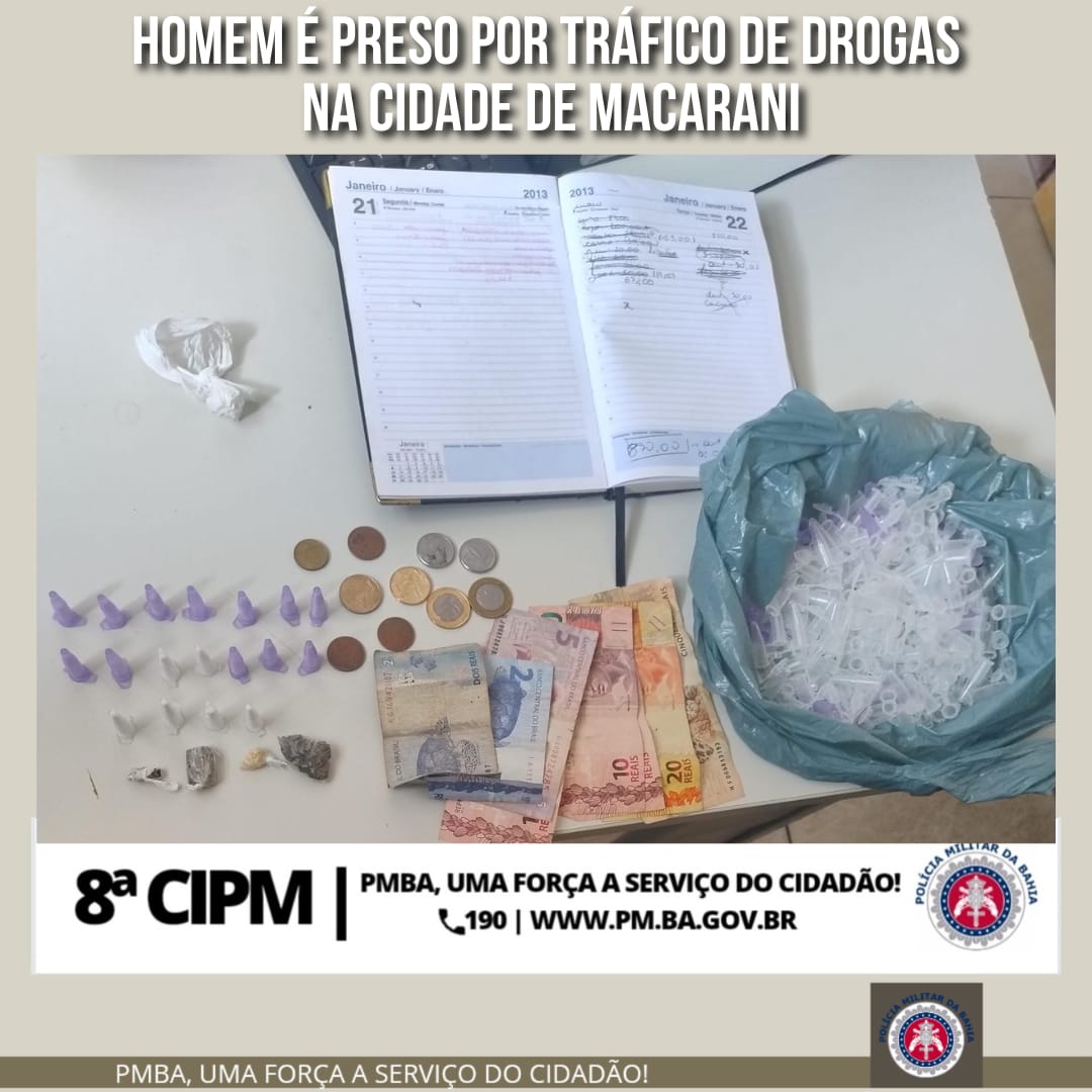 5º pelotão da 8ª CIPM apreende Drogas em Macarani