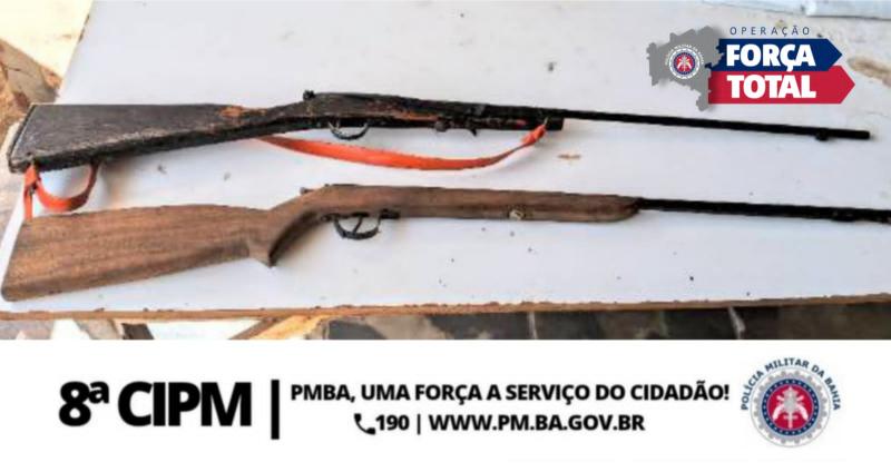 Força Total: Guarnição do 5° Pelotão da 8ª CIPM Apreende Armas de Fogo em Macaraní