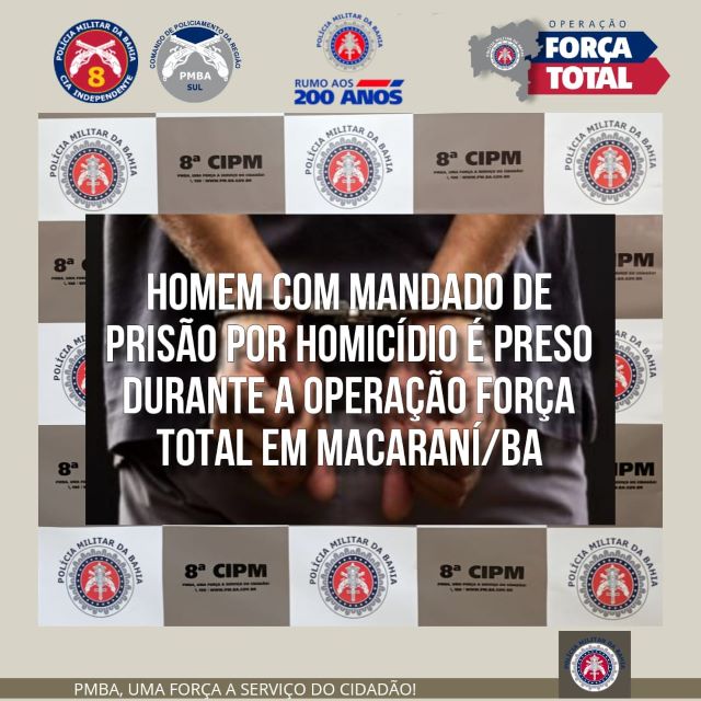 Homem com mandado de prisão por homicídio é preso durante a Operação Força Total em Macaraní