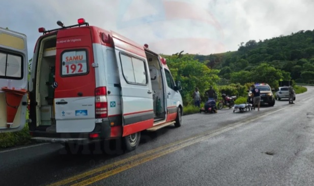 Motociclista sofre acidente na BR-420 entre Laje e Mutuípe