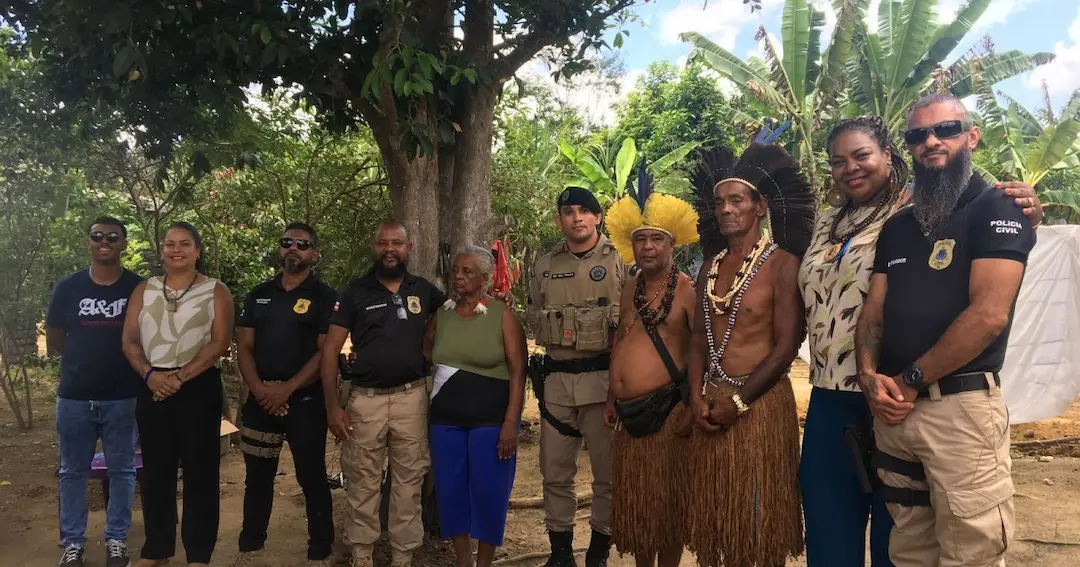 Polícia Civil participa de ação de regularização fundiária em território indígena de Eunápolis